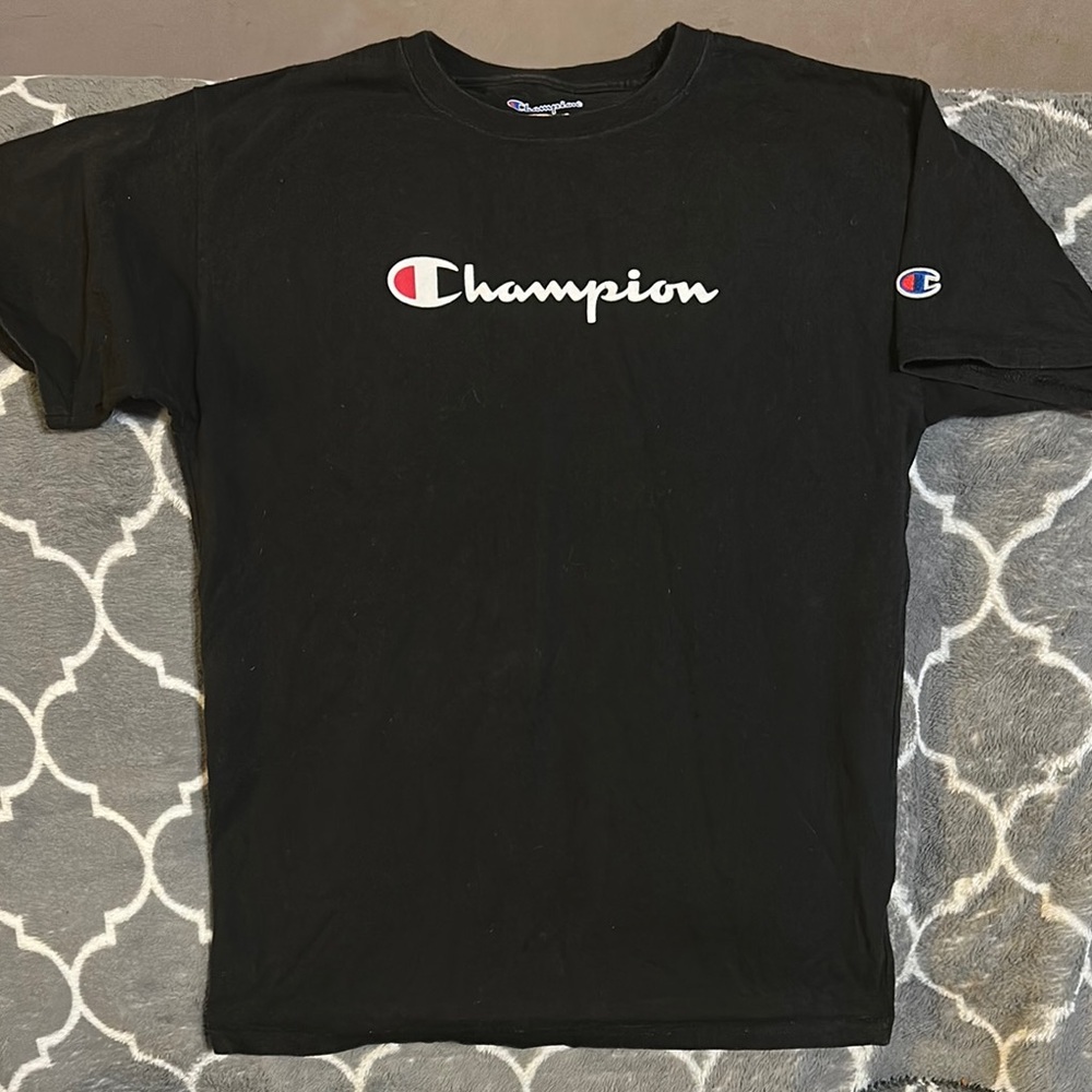 Champion Black Short Sleeve Tee